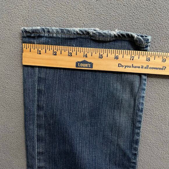 Vintage Y2K 00s Gold Sign Passion Low Rise Bootcut Flare Jean 28 Blue USA Made - Picture 11 of 16